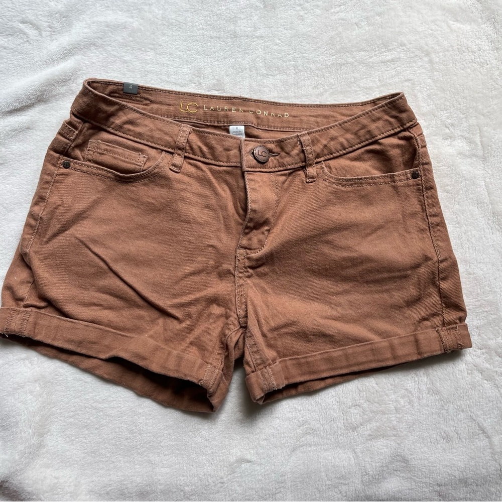 LC Lauren Conrad Women's Brown Jean Shorts